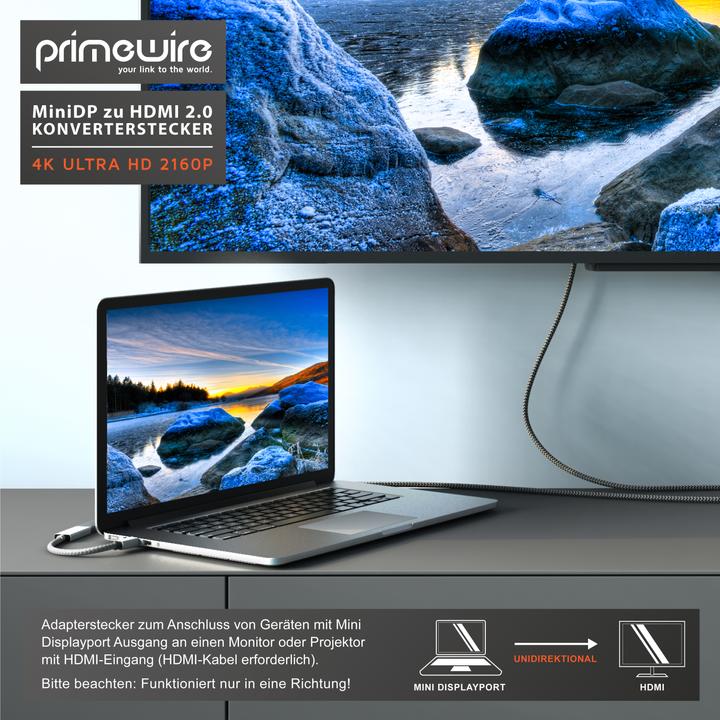 Produktbild Primewire Mini DisplayPort – HDMI (0.20 m, HDMI, DisplayPort)