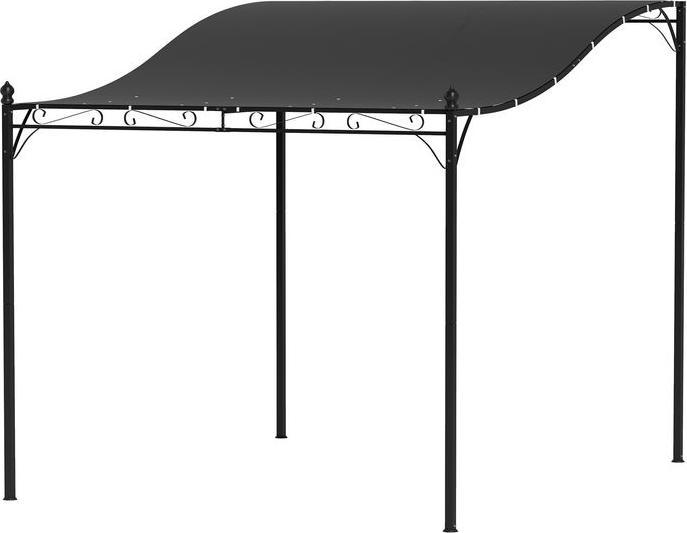 Produktbild Swisshandel24 2,5x3m Pergola, Wandmontage, Ablauflöcher, Schattendach, Dunkelgrau (248 cm, 298 cm)
