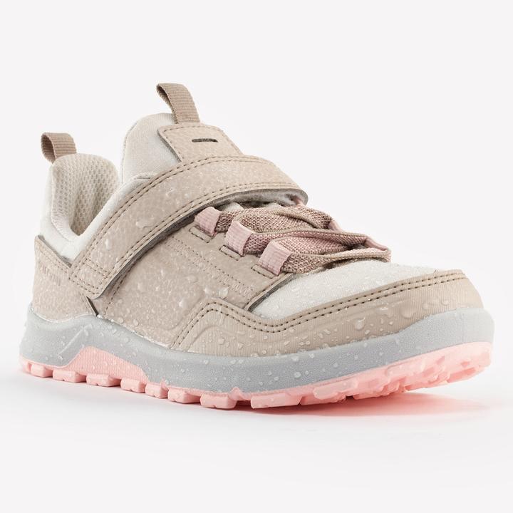 Actual product image Quechua Hiking shoes kids size 28-34 low velcro hiking - NH500 beige/pink (29)