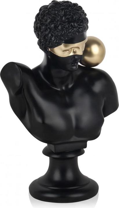 Immagine prodotto Busto greco di uomo con palla - Nero (35 x 25 x 15 cm)