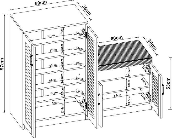 Image du produit En.Casa Braylon (121 x 36 x 97 cm)
