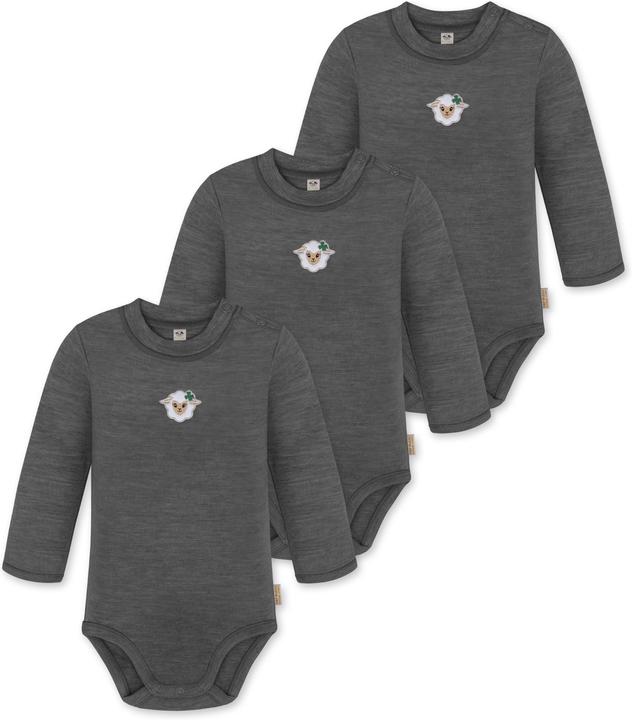 Normani 3er Pack Baby Merino Langarmbody „Tuai" - 9399
