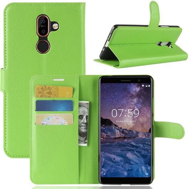 Produktbild MU Classic Litchi Leder Bookcover Series (Nokia 7 Plus)