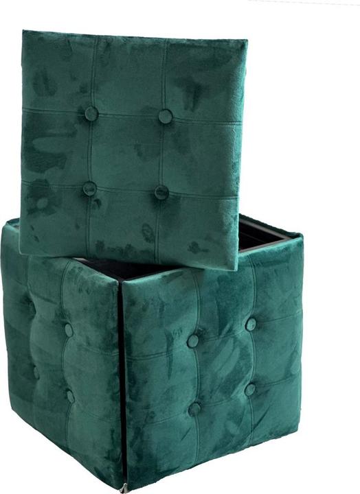 Produktbild Go Gift Puff-Transformer 5in1 - 5 Hocker in 1 Pouffe Flasche grüner Samt