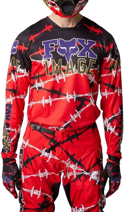 Actual product image Fox JERSEY 23 180 BARBED WIRE SE FLO RED (L)
