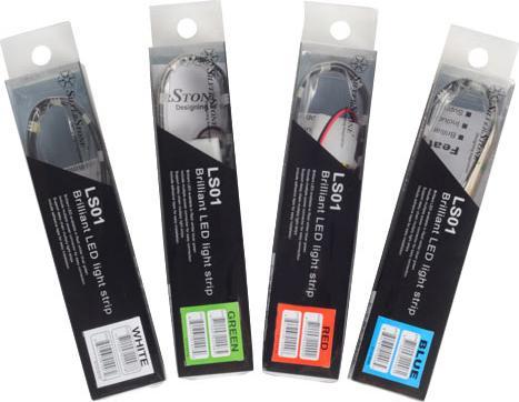 Actual product image Silverstone SST-LS01R - LED strip light for modding PC cases, red, 30cm, 15LEDs (Red)