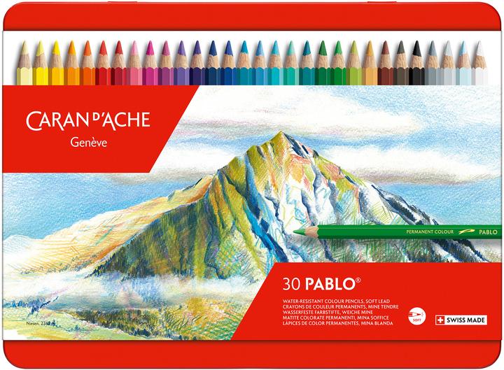 Caran d'Ache Pablo Metallschachtel (Mehrfarbig, 30 x)