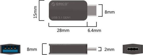 Produktbild Orico USB-A zu USB Typ-C OTG Adapter (USB Typ C, USB 3.0)