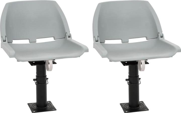 Produktbild VidaXL Bootssitz mit Podest Bootsstuhl Steuerstuhl Steuersitz 360° Drehbar 2Stk.