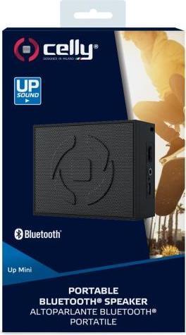Image du produit Celly UpMini 2 W Mono Portable Speaker Noir (Fonctionnement sur batterie)