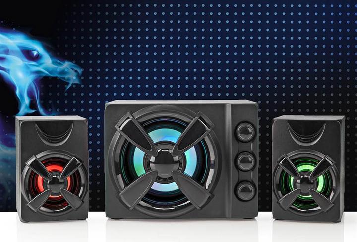 Produktbild Nedis Gaming-Lautsprecher | Lautsprecherkanäle: 2.1 | Stromversorgung über USB | 3.5 mm Stecker | 33