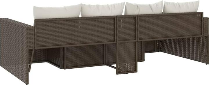 Produktbild VidaXL 2-tlg. Garten-Lounge-Set mit Kissen Braun Poly Rattan