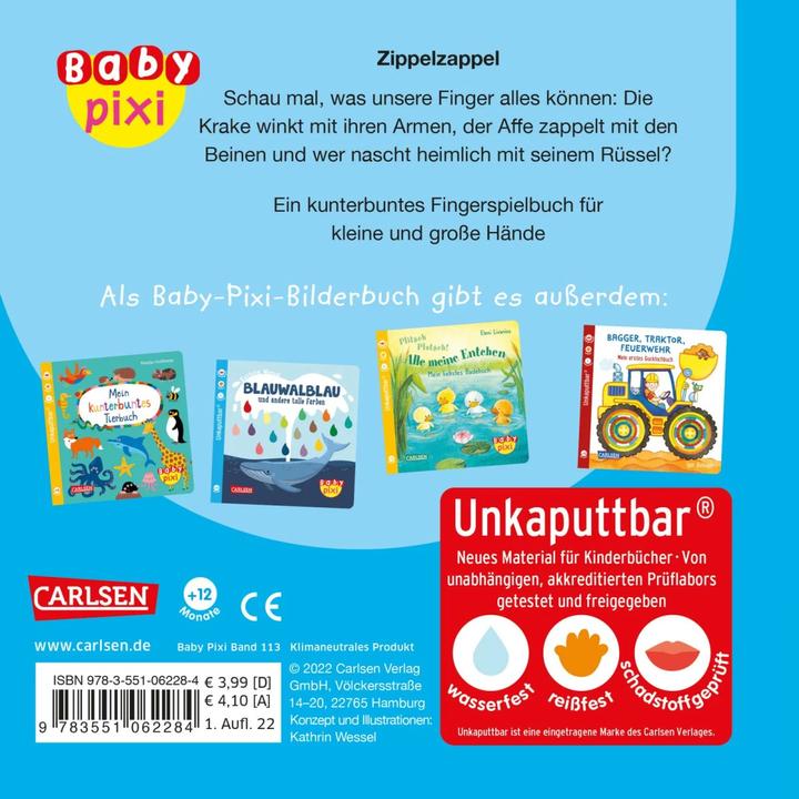 Actual product image Baby Pixi (unbreakable) 113: Zippelzappel Trippeltrappel (German)