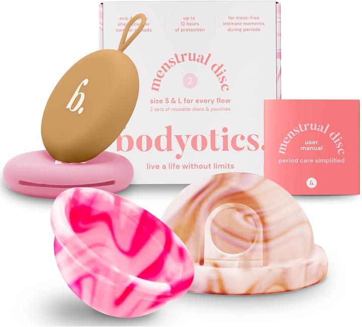 Bodyotics Wiederverwendbares Menstruationsscheiben-Set (S, L)