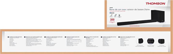Image du produit Thomson SB250BT (200 W, Canal 2.1)
