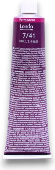 Immagine prodotto Londa Vopsea permanenta 7/41, 60ml (7/41 cenere di rame bionda media)