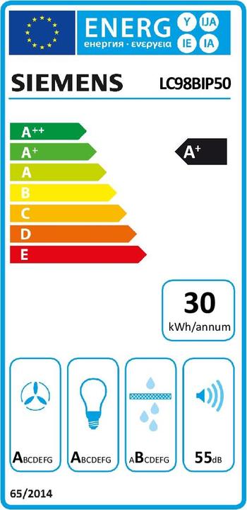 Energy Label Siemens LC98BIP50 (Wall hood)