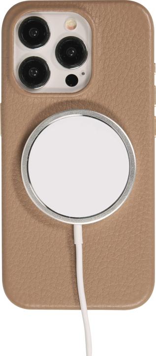 Actual product image PhoneLook Cover Fully grained luxury calfskin with metal buttons and MagSafe (Apple iPhone 15 Pro)
