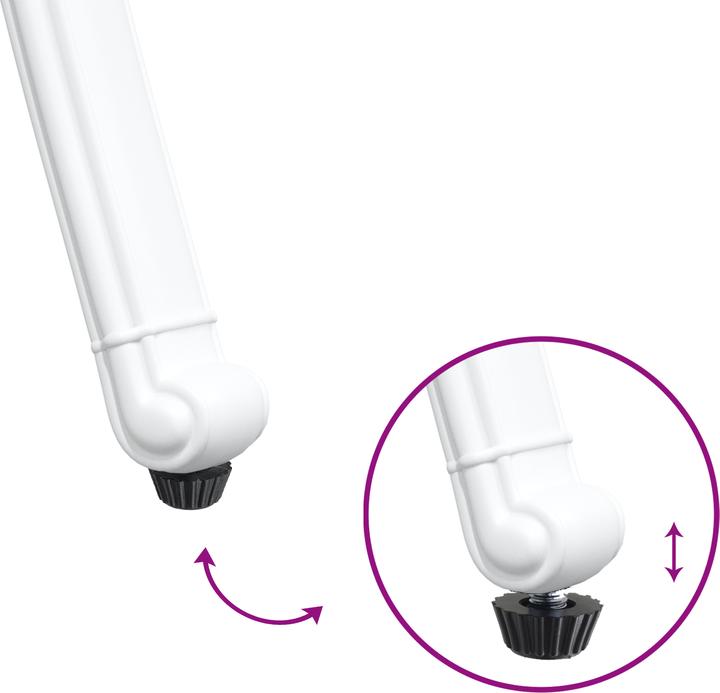 Produktbild VidaXL Gartenstühle 2er Set Weiss Gusseisen