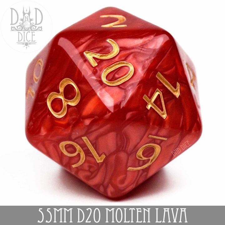 Produktbild DnD Dice 55mm D20 - Molten Lava