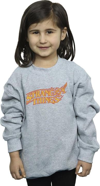 Actual product image Netflix Girls Stranger Things Logo Breaking Sweatshirt (152, 158)