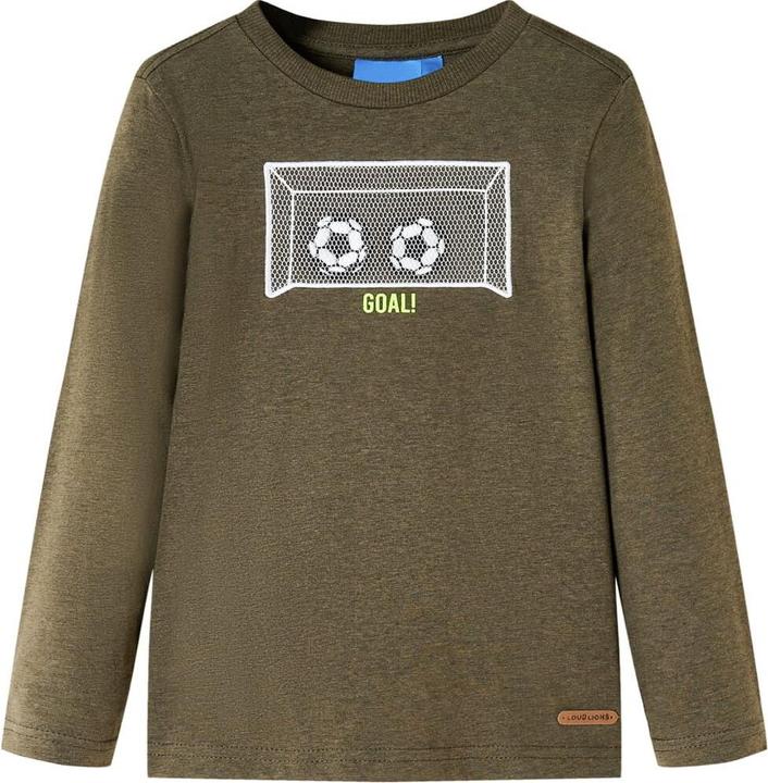 Produktbild VidaXL Kinder-Langarmshirt Khaki Melange 140,Material: 80 (140)