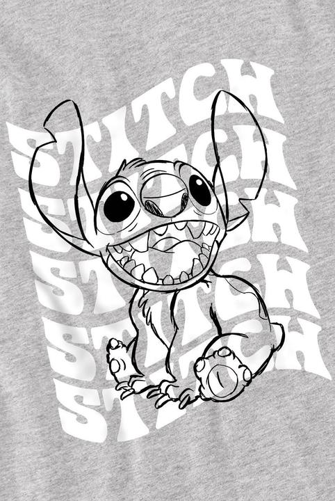 Actual product image Lilo & Stitch Mens Sketch Name Repeat T-Shirt (XXL)