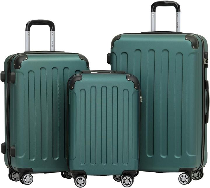 Produktbild Beibye Zwillingsrollen 3tlg Reisekoffer Dunkelgruen (M (50 - 90l), L (90 - 115l), XL (ab 115l))