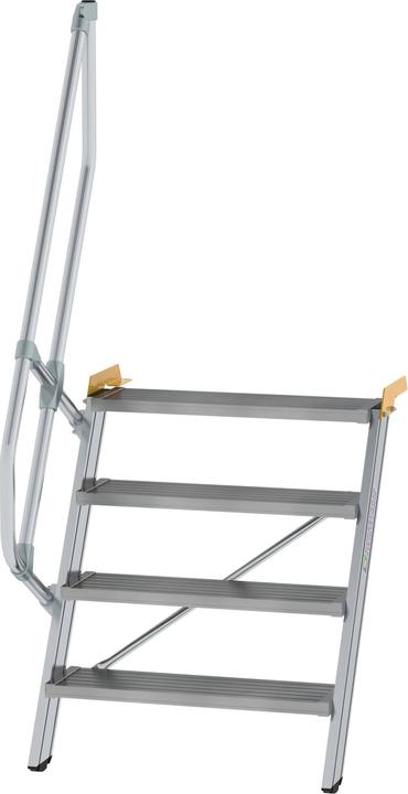 Actual product image Munk Stairs 60ï¿½ tread width 800 mm 4 treads aluminium ribbed (Scaffolding, 80 cm)