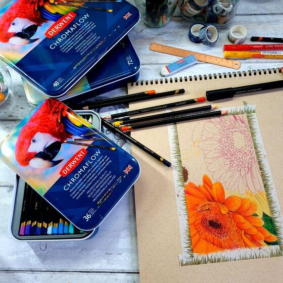 Image du produit Derwent Crayons de couleur Chromaflow, multicolores, 3,5 mm, 48 pièces (Multicolore, 48 x)