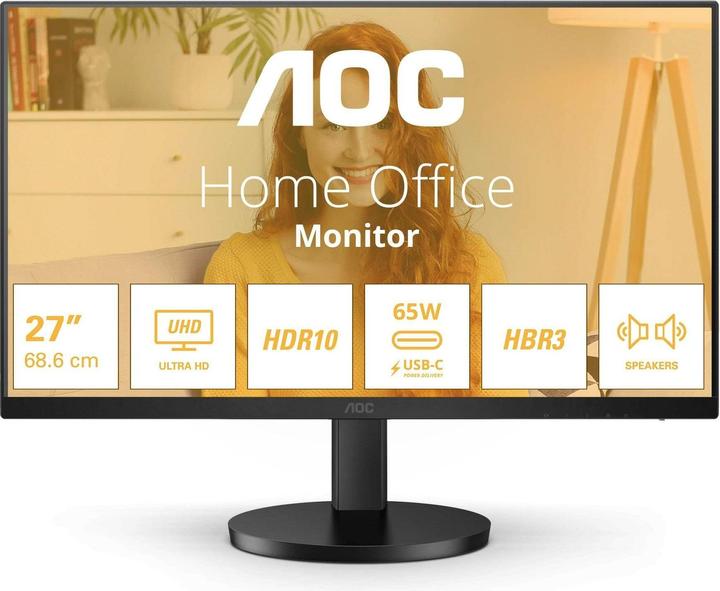 Immagine prodotto AOC U27B3CF - Monitor UHD da 27 pollici, forte (3840 x 2160 pixel, 27")