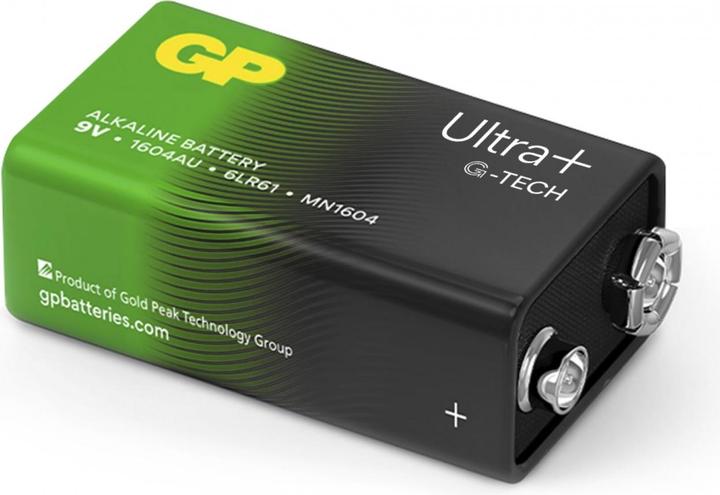 Produktbild GP Batteries Ultra Plus Alkaline Batterie 9 V Block 1er Blister (1 Stk., 9V Block)