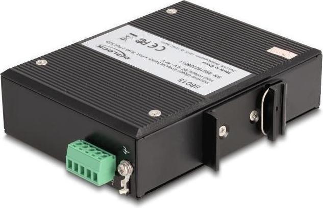 Immagine prodotto Delock Switch industriale Gigabit Ethernet 4 porte RJ45 2 porte SFP per guida top-hat (6 Porti)