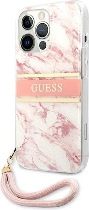 Productafbeelding Guess Hard Cover Marmeren Streep met Riem (Apple iPhone 13 Pro Max)