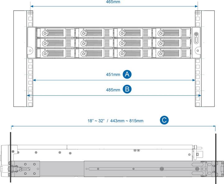 Image du produit QNAP Kit ferroviaire 2U