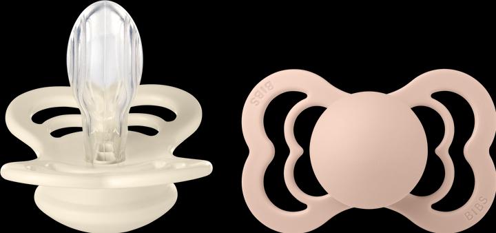Produktbild Bibs Supreme Silikon Schnuller (2er Pack), Blush & Ivory (Grösse 2, 6-36M) (2 x, 6 - 12 Monate)