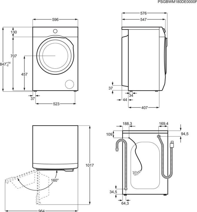 Actual product image AEG Washing machine L6FL731EX (7 kg, Left)