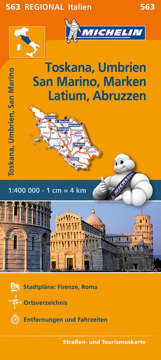 Produktbild Michelin Karte Toskana, Umbrien, San Ma