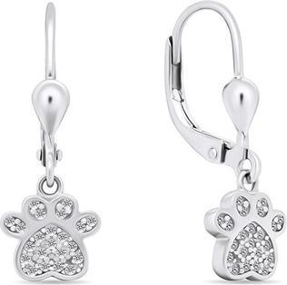 Actual product image Brilio Silver - Playful silver earrings Paw EA646W