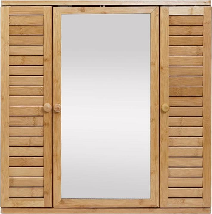 Image du produit Mendler Armoire de toilette HWC-B18, bambou 60x60x15cm (60 x 60 x 60 x 15 cm)