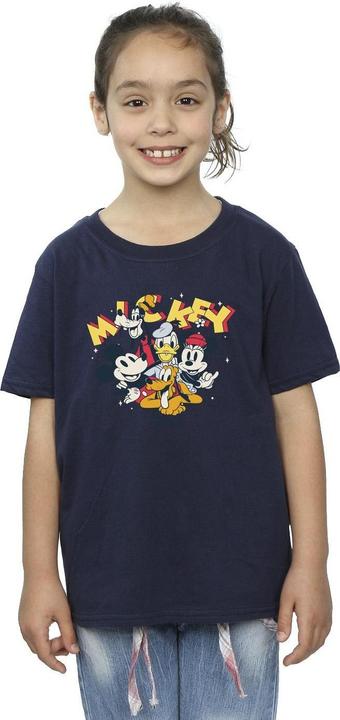 Actual product image Disney Girls Mickey Mouse Group Cotton T-Shirt (140, 146)