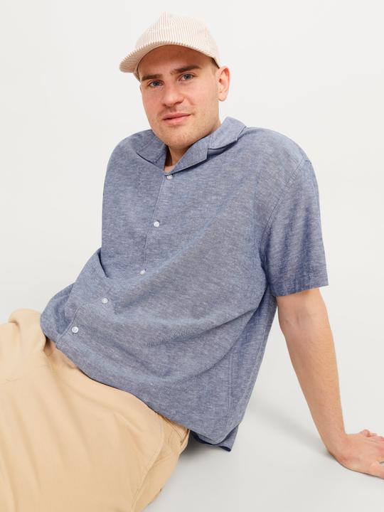 Produktbild Jack & Jones Jjlinen Blend Resort Shirt Ss Pls (5XL)