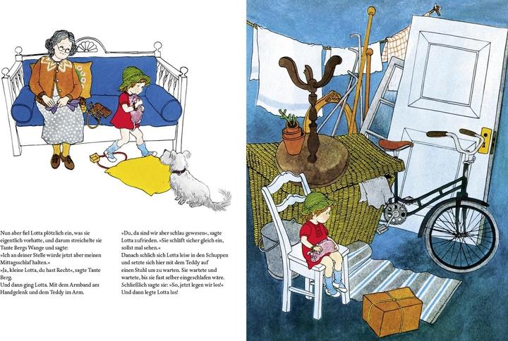 Immagine prodotto Na klar, Lotta kann radfahren! (Tedesco, Astrid Lindgren, Ilon Wikland, Thyra Dohrenburg, 1972)