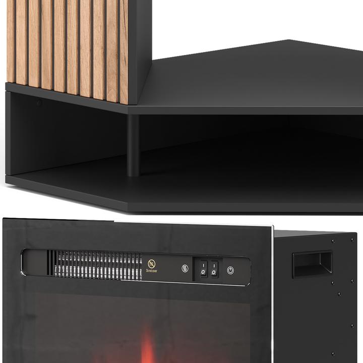 Actual product image Vicco electric fireplace Lynea, Black, 100 cm