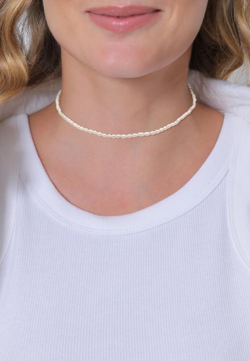 Produktbild Elli Choker, Perle, Perlenkette (925 Sterling Silber vergoldet, No stone, Süsswasserzuchtperlen, Plastik, 36 cm)