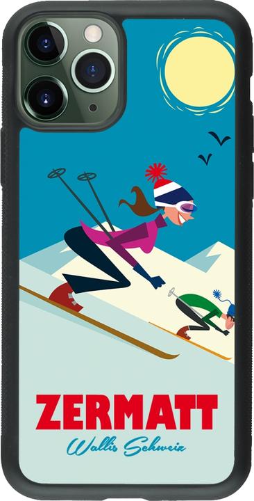 Image du produit PhoneLook Coque Silicone rigide noir Zermatt Ski Downhill (Apple iPhone 11 Pro)