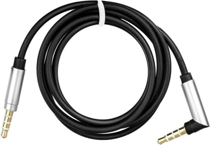 Produktbild OEM Converter Cable AUX Jack 3,5 mm (male) to Jack 3,5 mm (male) at an angle 90 degree 1 m black (1 m)
