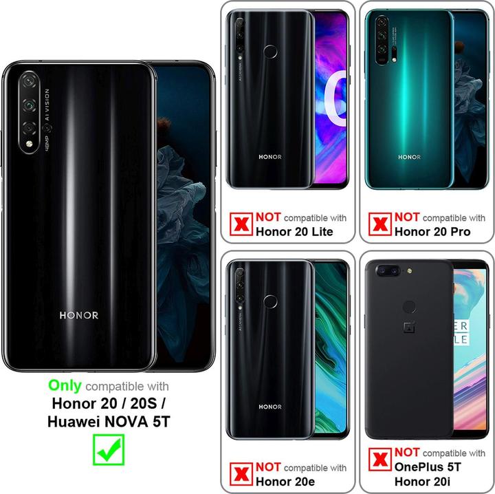Actual product image Cadorabo TPU 2 colors glass cover (Huawei Nova 5T, TCL 20S, Fee 20)