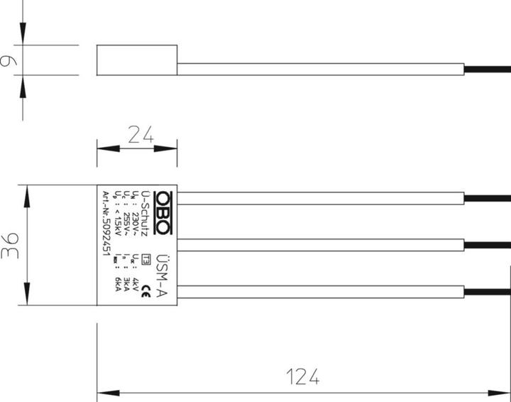 Actual product image OBO Bettermann OBO UESMAovervoltage protection module