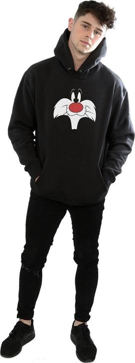 Immagine prodotto Looney Tunes Sylvester Big Face Felpa con Cappuccio Uomo (L)